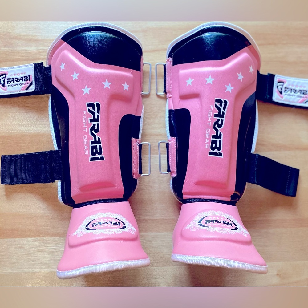 Farabi Shin Instep Kids Junior MMA Kick Boxing Training Shin Protector T-Tech